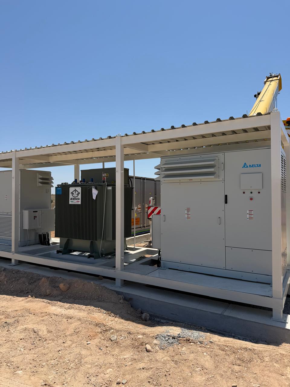 Delta power conversion equipment and transformer integrated on an electrical skid